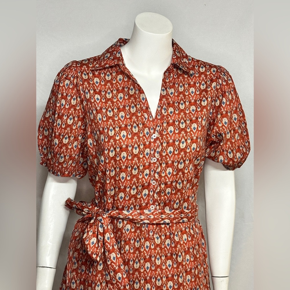 Lilla P Size S Tags On button up belted collared dress - Picture 5 of 17